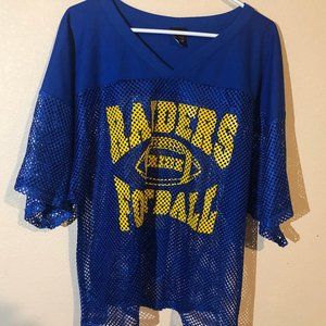 Riddell Men's Blue Yellow Football Shirt Size L